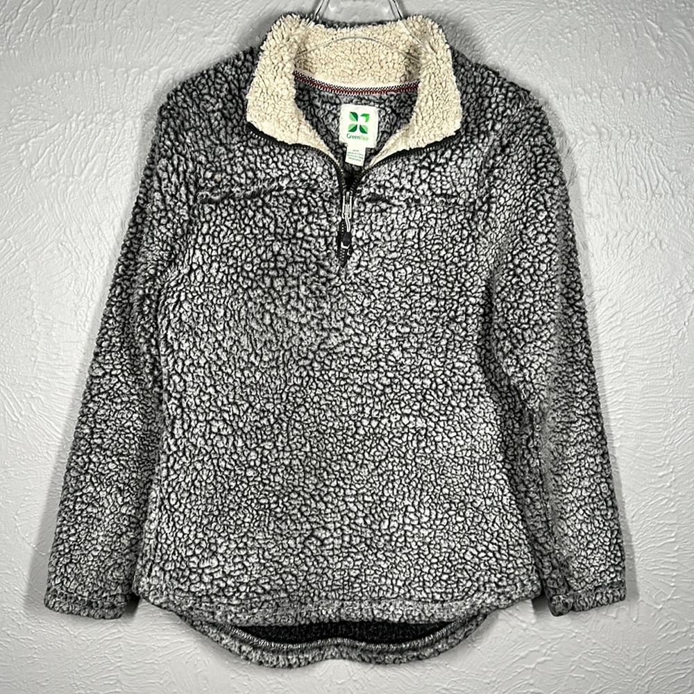 GreenTea Long Sleeve Half Zip Pullover Sweater Women's Size Medium